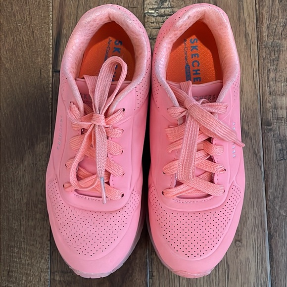 Skechers Kids' Uno Ice Sneaker - Coral - Size US 13 - Picture 9 of 16
